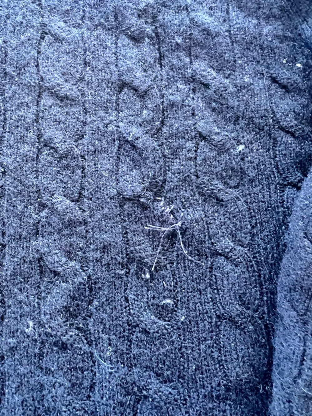J. Crew Navy Cable Knit Cashmere Sweater - Picture 3 of 5